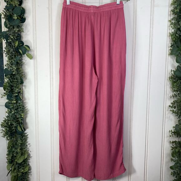 Kimberly Hope High Rise Casual Pants size LARGE Pink Vintage Lightweight Summer - Picture 2 of 7